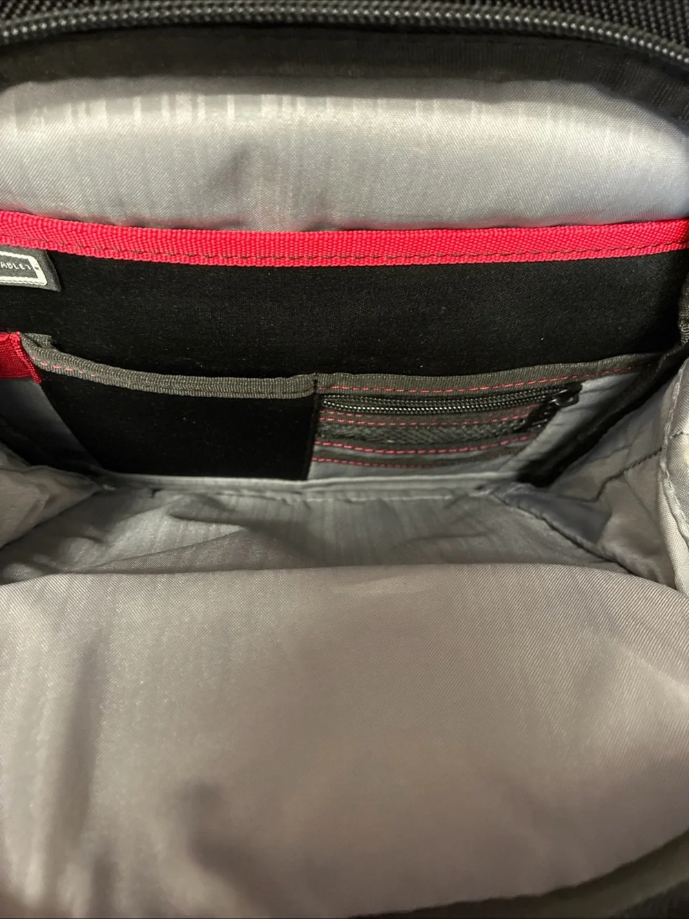 Samsonite Black Men's Laptop Backpack with Subtle Red Accents